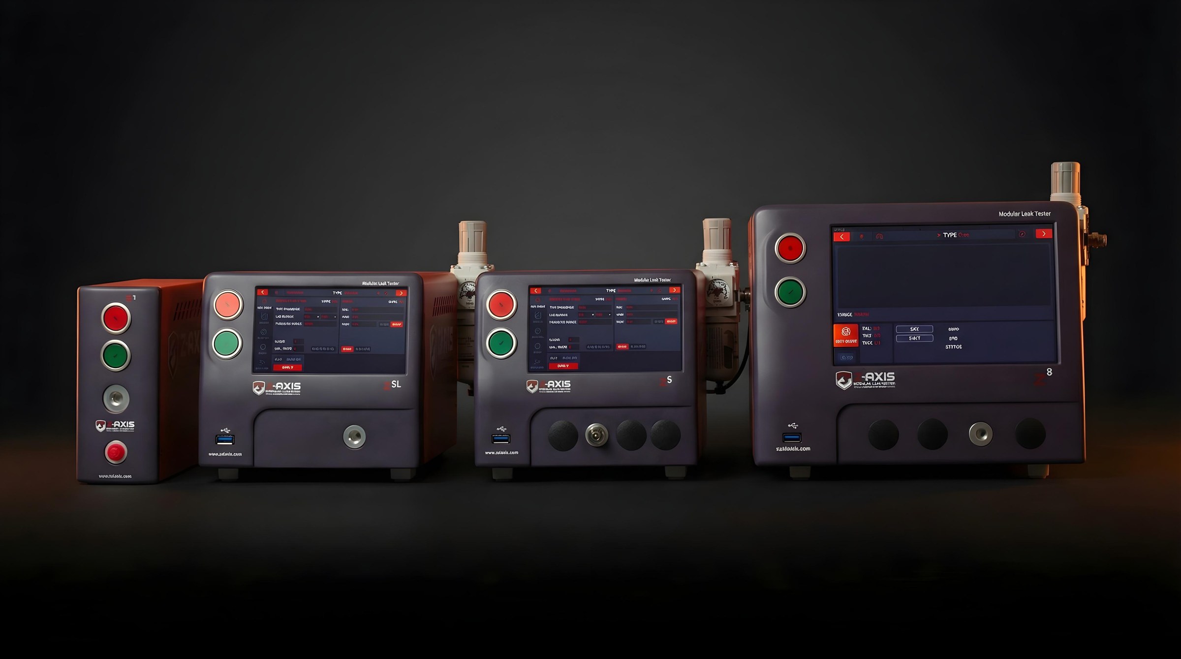 Zaxis air leak tester family: Z8, Z5, Z1 and accessories
